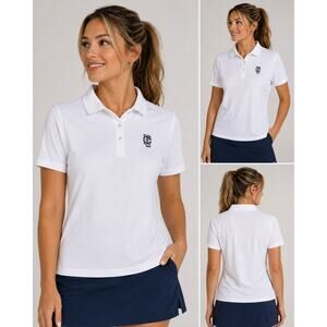 BOAST White Performance Polo Shirt Women's Medium M Short Sleeve Golf Tennis